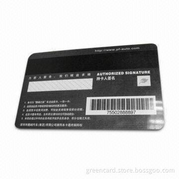 Magnetic Card, Made of PVC Material, Measuring 86 x 54mm